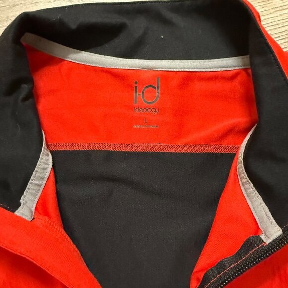 ID Ideology Colorblock Performance Shirt Size L Red Black Long Sleeve Athleisure - Picture 2 of 16